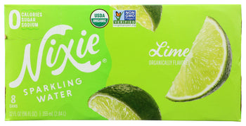 NIXIE: Water Sprk Lime 8Pk, 96 fo