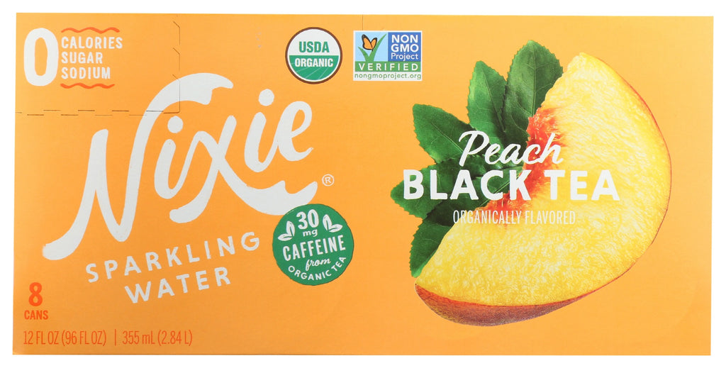 NIXIE: Water Sprk Peach Blk Tea, 96 fo