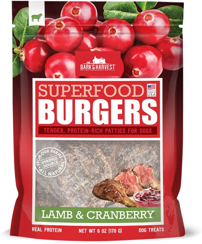 BARK AND HARVEST: Superfood Burgers Lamb & Cranberry, 6 oz