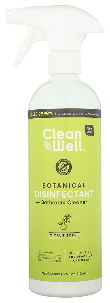 CLEANWELL: Cleaner Bathroom Citrus, 24 oz