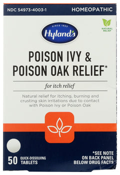 HYLANDS: Poison Ivy & Poison Oak Relief, 50 tb