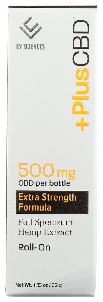 CV SCIENCES: Plus CBD Roll On 500Mg Extra Strength Formula, 1.13 oz