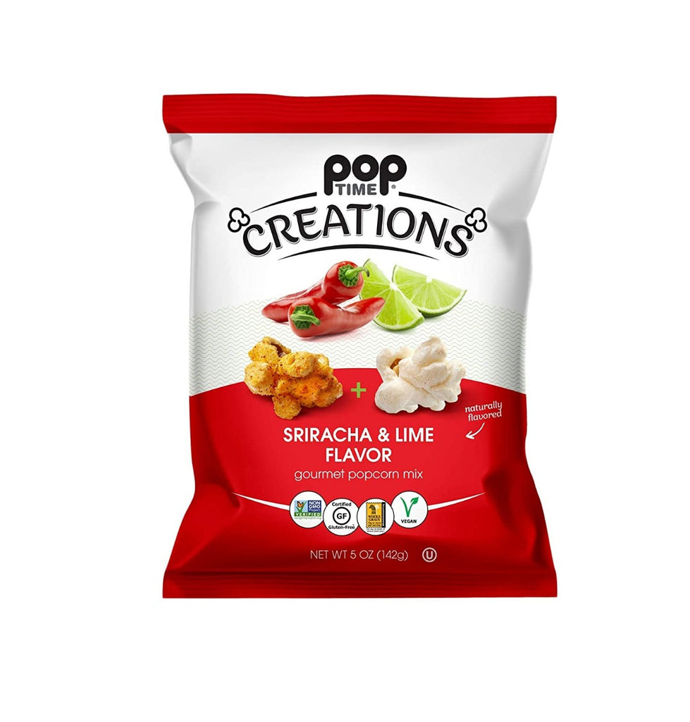 POPTIME CREATIONS: Sriracha & Lime Gourmet Popcorn Mix, 5 oz