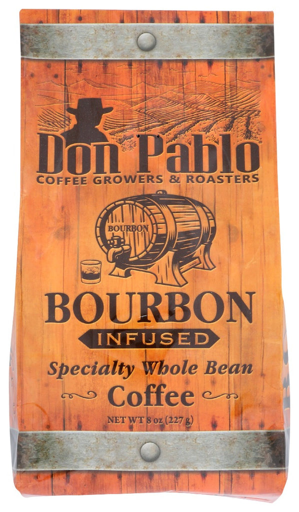 DON PABLO: Whole Bean Bourbon Infused Coffee, 8 oz