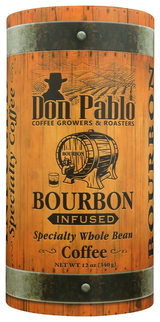 DON PABLO: Whole Bean Bourbon Infused Coffee, 12 oz