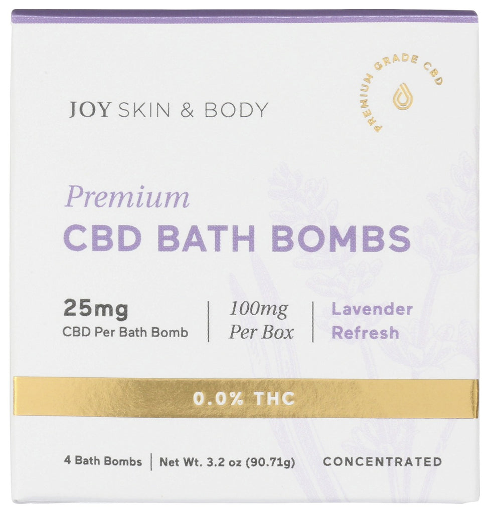 JOY ORGANICS: Lavender CBD Bath Bombs, 3.2 oz