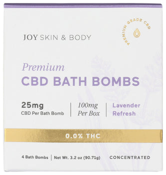 JOY ORGANICS: Lavender CBD Bath Bombs, 3.2 oz