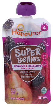 HAPPY TOT: Pouch Pear Beet Blkbry, 4 oz