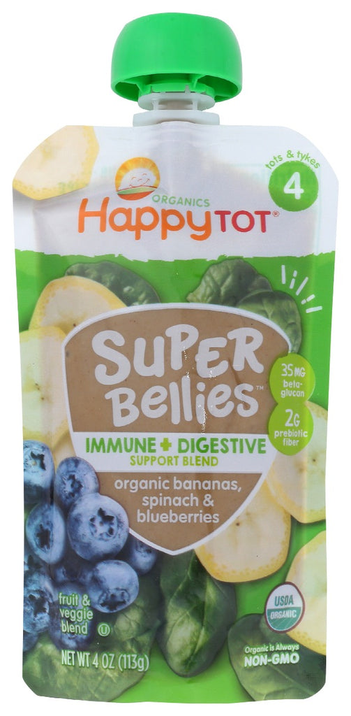 HAPPY TOT: Pouch Banana Spnch Blubry, 4 oz