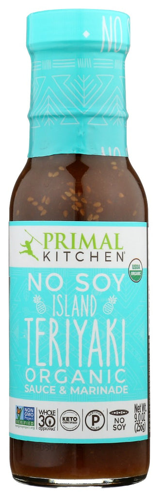 PRIMAL KITCHEN: Organic No Soy Island Teriyaki Sauce And Marinade, 9 oz