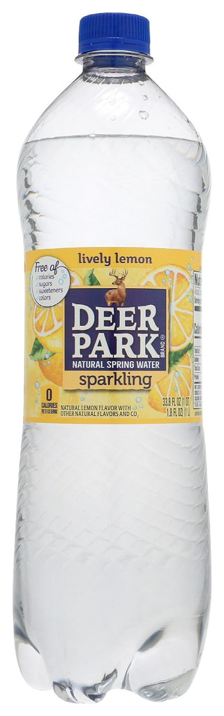 DEER PARK: Lemon Sparkling Water, 33.8 fo