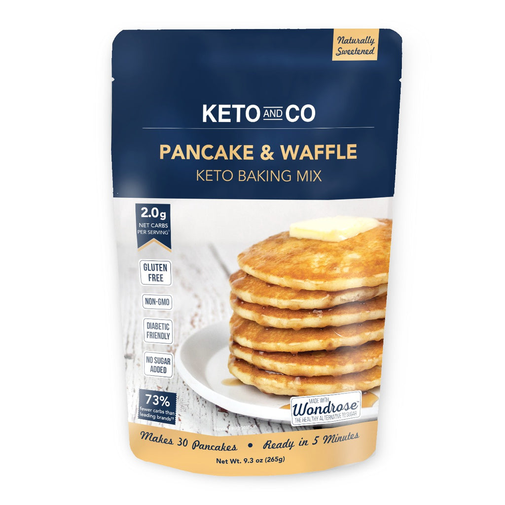 KETO & CO: Pancake & Waffle Keto Baking Mix, 9.3 oz