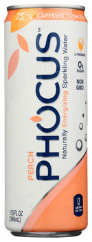 CLEAR CUT PHOCUS: Peach Sparkling Water, 11.5 fo