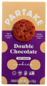 PARTAKE FOODS: Soft Baked Double Chocolate Cookies, 5.5 oz