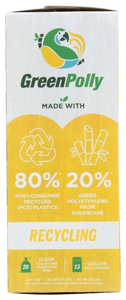 BIOBAG: Clear Recycling Bag 20Ct, 13 ga