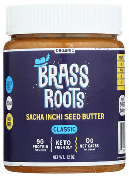 BRASS ROOTS: Classic Sacha Inchi Seed Butter, 12 oz