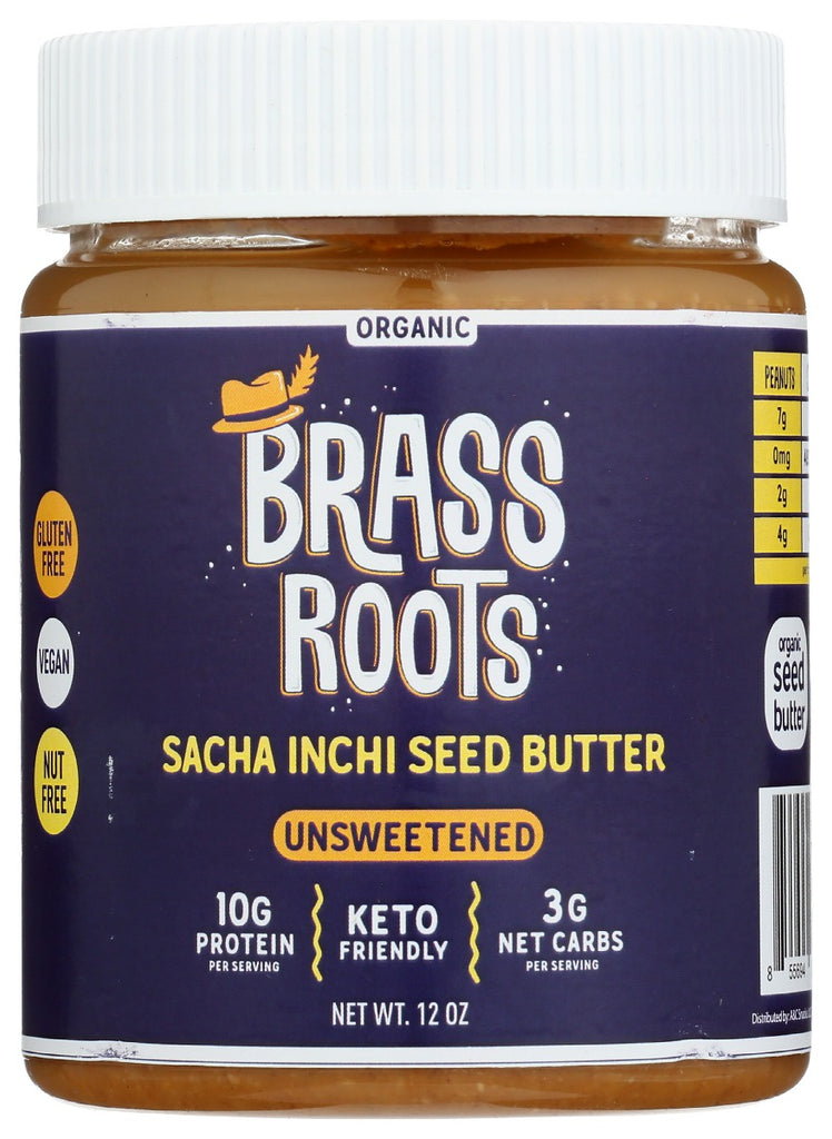 BRASS ROOTS: Unsweetened Sachi Inchi Seed Butter, 12 oz