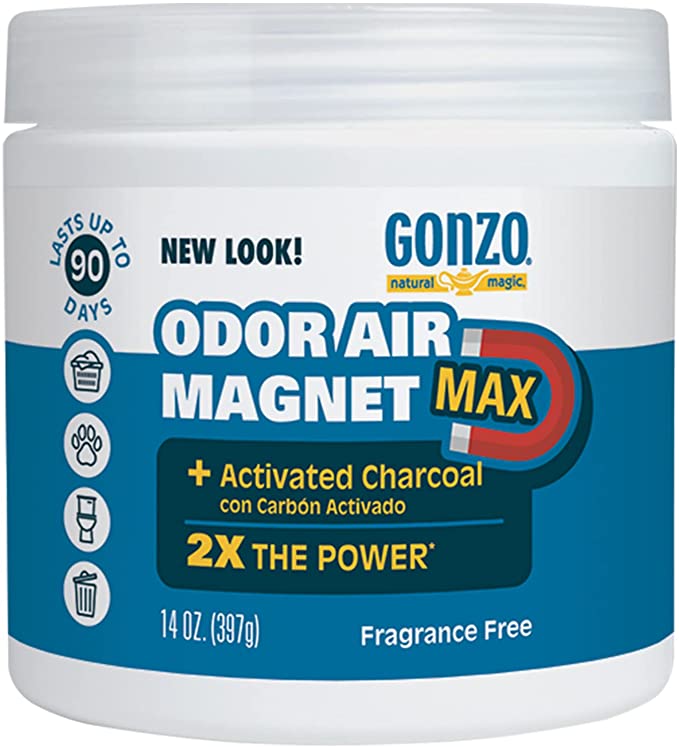 GONZO: Fragrance Free Odor Air Magnet Max With Activated Charcoal, 14 oz