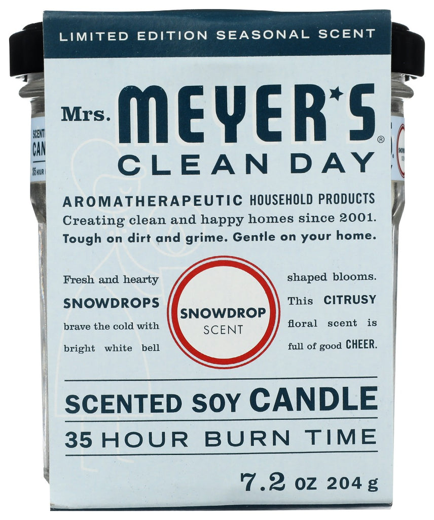 MRS MEYERS CLEAN DAY: Snowdrop Soy Candle Large, 7.2 oz