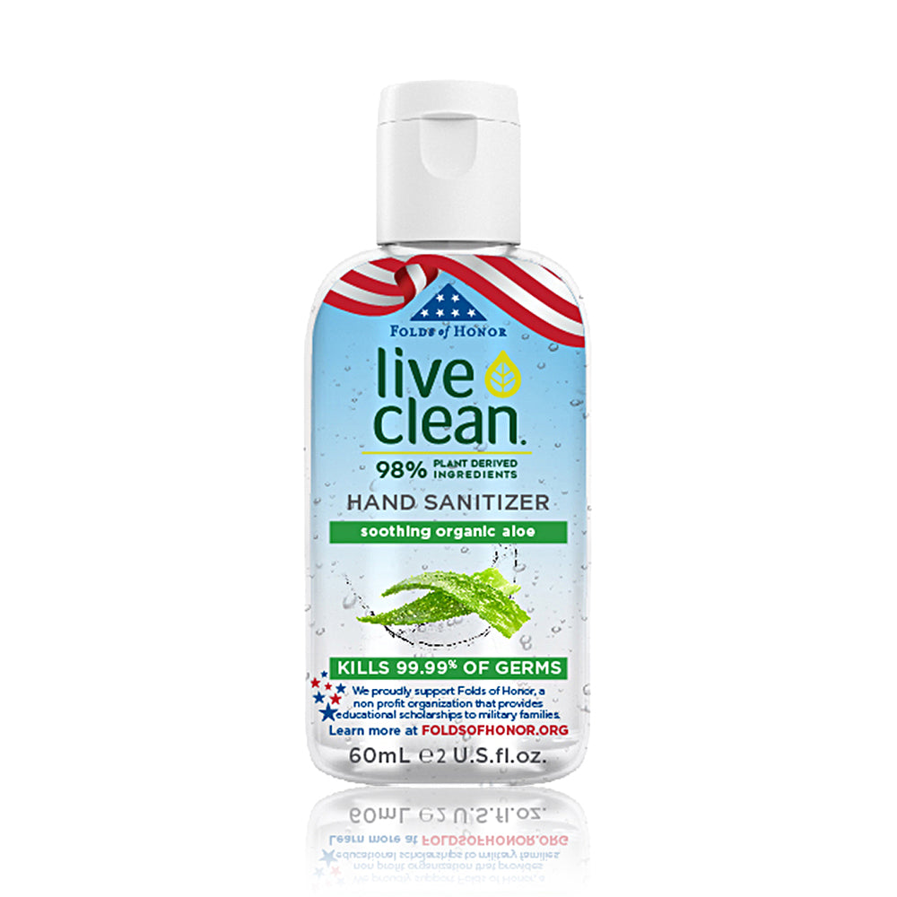 LIVE CLEAN: Organic Aloe Hand Sanitizer, 2 oz