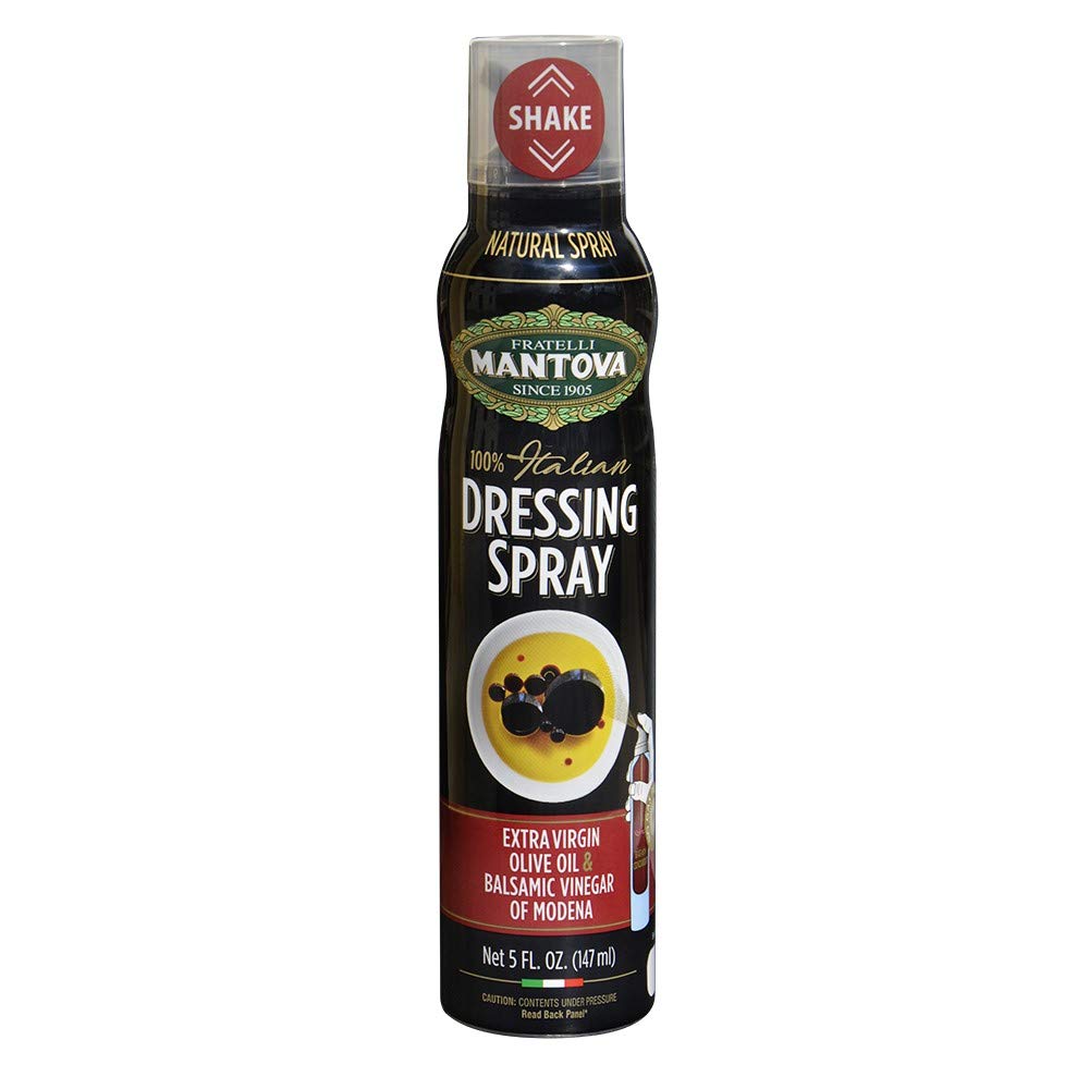 MANTOVA: Extra Virgin Olive Oil And Balsamic Vinegar of Modena Dressing Spray, 5 oz