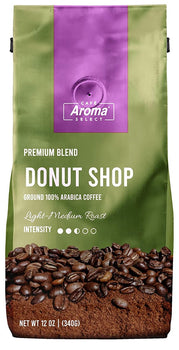 CAFE AROMA SELECT: Donut Shop Premium Blend Coffee, 12 oz