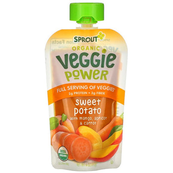 SPROUT: Organic Veggie Power Sweet Potato With Mango Apricot & Carrot, 4 oz