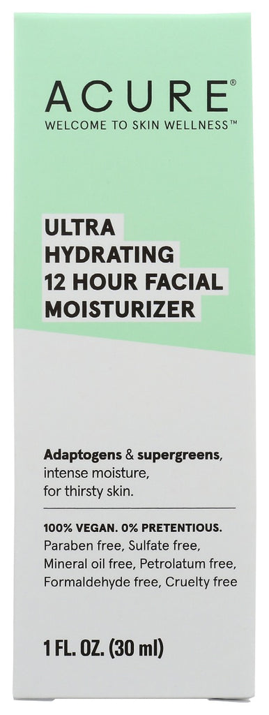 ACURE: Ultra Hydrating 12 Hour Facial Moisturizer, 1 fo