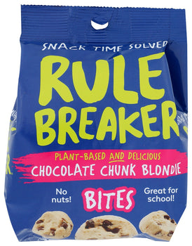 RULE BREAKER SNACKS: Chocolate Chunk Blondie Bites, 4 oz