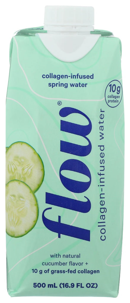 FLOW WATER: Water Collagen Cucumber, 16.9 fo