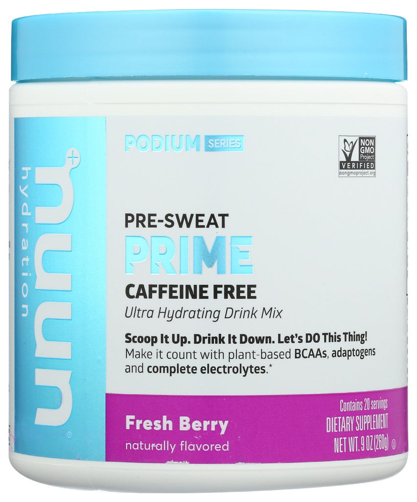 NUUN: Pre Sweat Prime Caffeine Free Fresh Berry, 9 oz