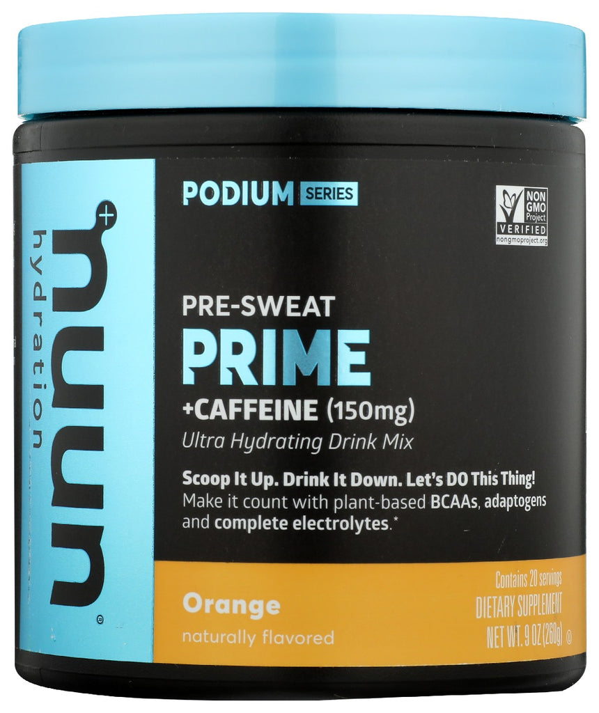 NUUN: Pre Sweat Prime Caffeine Orange Flavored, 9 oz