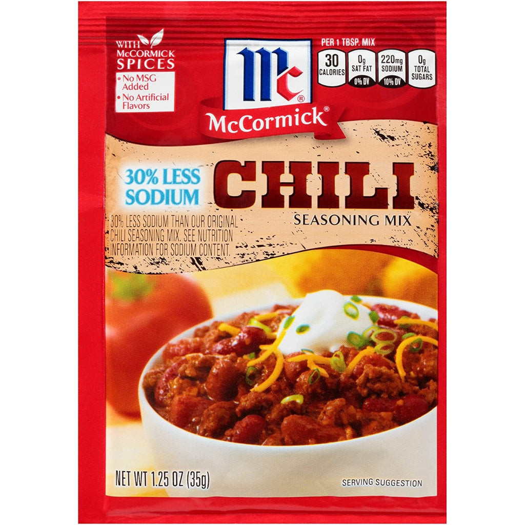 MC CORMICK: Mix Chili Seas Less Sodm, 1.25 oz