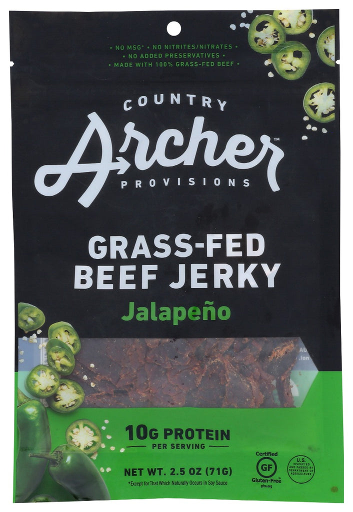 COUNTRY ARCHER: Jerky Beef Jalapeno, 2.5 oz