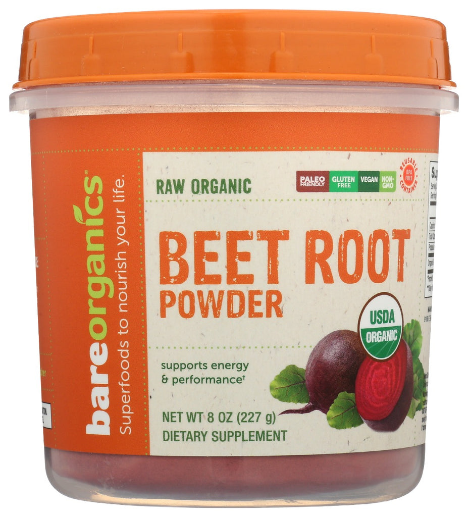 BAREORGANICS: Beet Root Pwdr Org, 8 oz