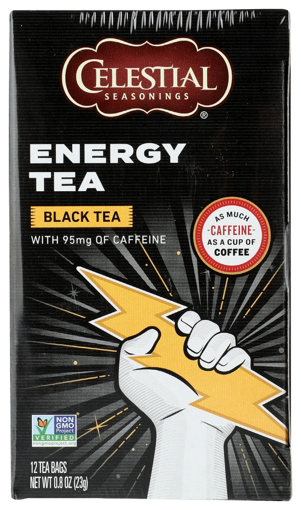 CELESTIAL SEASONINGS: Energy Black Tea With Caffeine, 12 bg