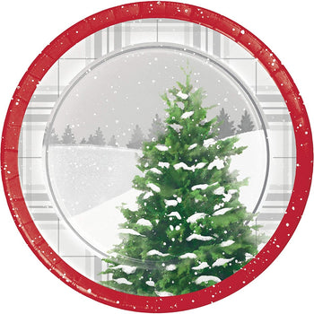 CREATIVE CONVERTING: Plates Winter Tree, 8 ea