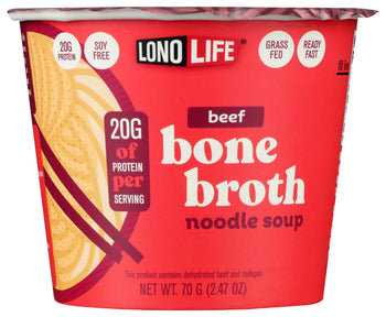 LONOLIFE: Beef Bone Broth Noodle Soup, 2.47 oz