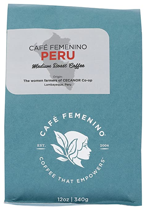 CAFE FEMENINO COFFEE: Peru Medium Roast Coffee, 12 oz