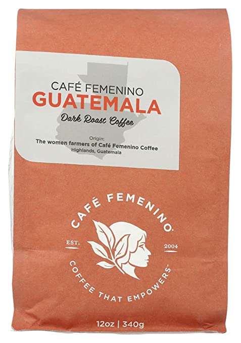 CAFE FEMENINO COFFEE: Guatemala Dark Roast Coffee, 12 oz