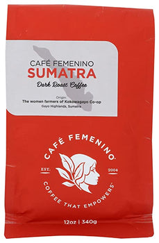 CAFE FEMENINO COFFEE: Sumatra Dark Roast Coffee, 12 oz