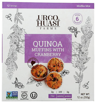 URCOHUASI FARMS: Quinoa Muffins With Cranberry Muffin Mix, 12 oz