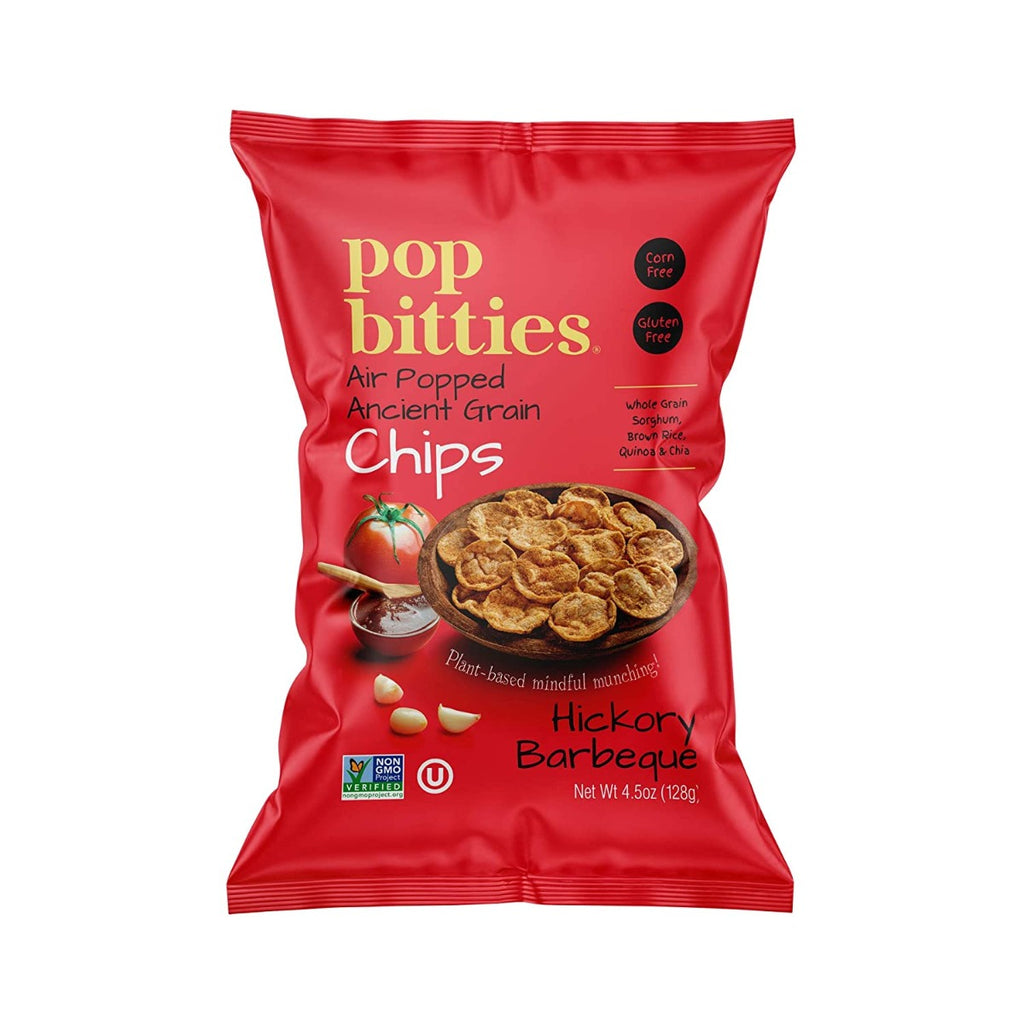 POP BITTIES: Hickory Barbecue Chips, 4.5 oz