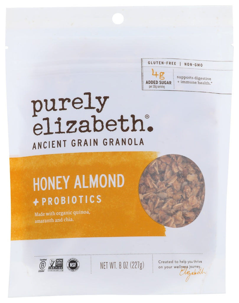 PURELY ELIZABETH: Honey Almond Probiotics Granola, 8 oz