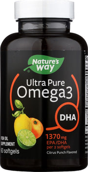 NATURES WAY: Omega Ultra 3 Dha Citrus, 60 sg