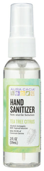 AURA CACIA: Tea Tree Citrus Sanitizer Hand, 2 fo