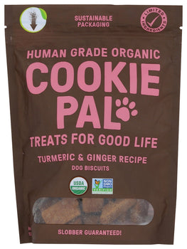 COOKIE PAL: Organic Turmeric & Ginger Recipe Dog Biscuits, 10 oz