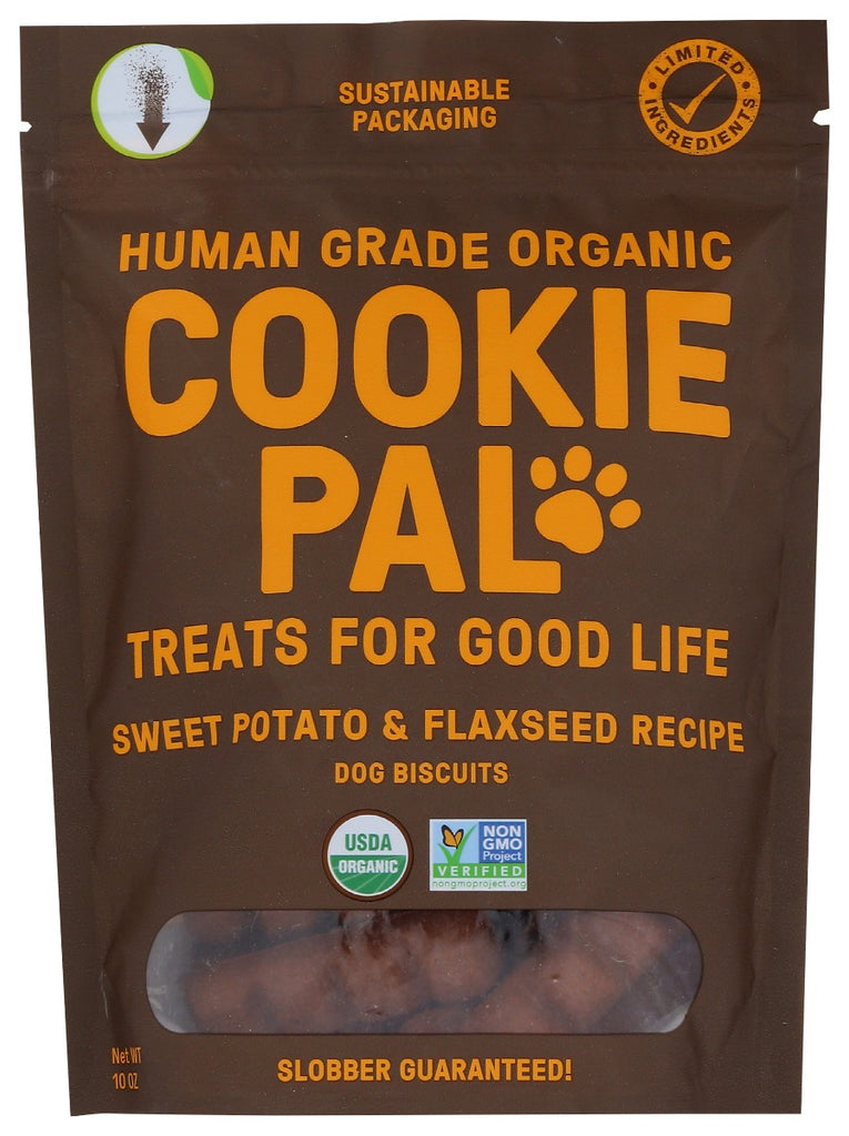 COOKIE PAL: Organic Sweet Potato & Flaxseed Recipe Dog Biscuits, 10 oz