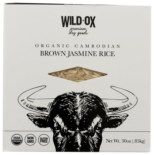 WILD OX: Organic Cambodian Brown Jasmine Rice, 30 oz