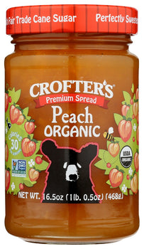 CROFTERS: Premium Spread Organic Peach, 16.5 oz